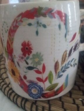 Starla Halfmann Floral Monogram C Textured Mug
